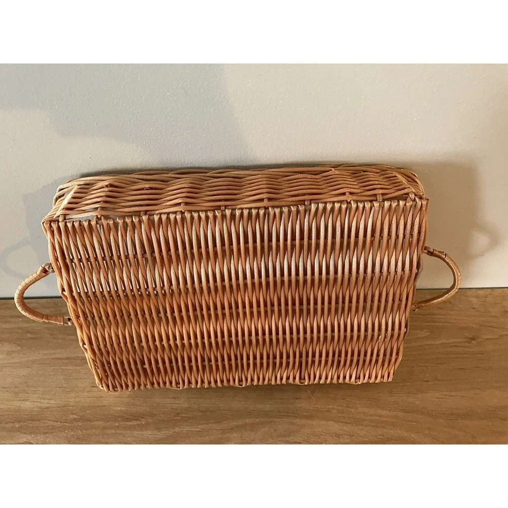 Glasbake vintage wickerware